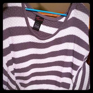 Torrid striped shirt sleeve sweater like.